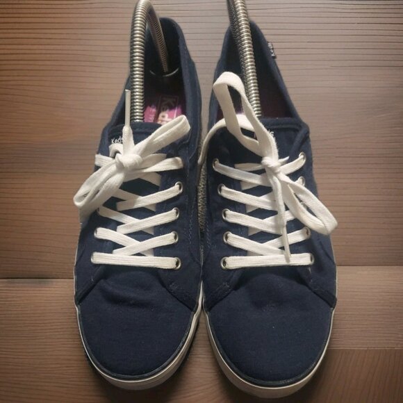 KEDS Champions Navy Canvas Lace Up Comfort Sneakers Shoes Women's Sz 10 Y2k - Picture 1 of 12